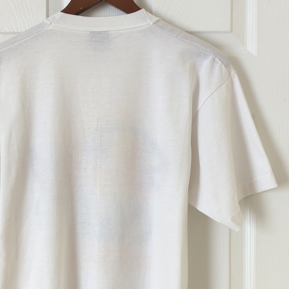 Screen Stars Best 80's Vintage Shells Florida Short Sleeve Crew T-shirt White L - Picture 9 of 9